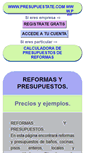 Mobile Screenshot of presupuestate.com